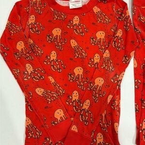Hanna Andersson Orange Octopus Kids Pajama Set